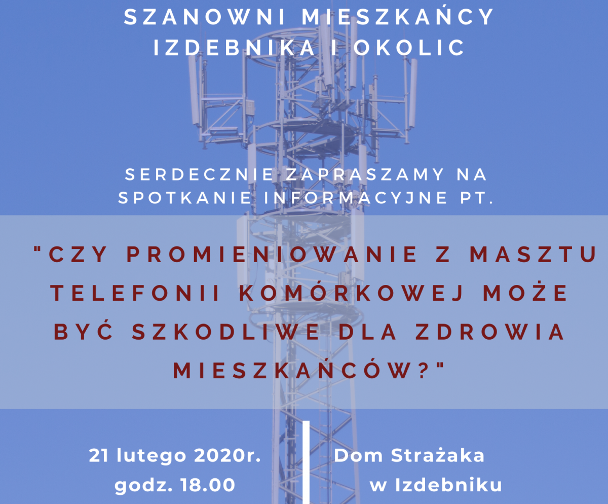Izdebnik. Mieszkańcy spotkają się w sprawie budowy masztu telefonii komórkowej