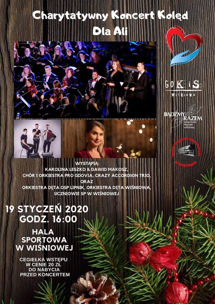 Charytatywny Koncert dla Ali w Wiśniowej. Zapraszamy do wspólnego kolędowania!