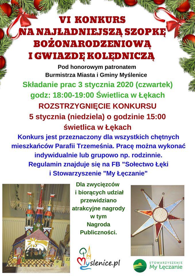 VI Konkurs na Najładniejszą Szopkę Bożonarodzeniową i Gwiazdę Kolędniczą w Łękach