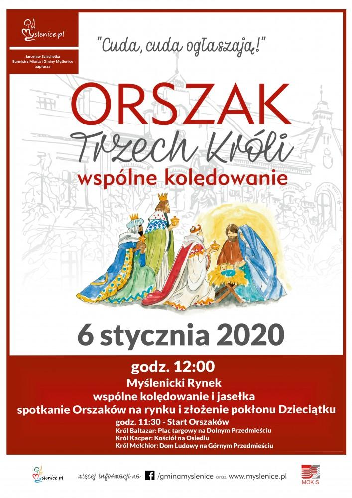 Orszak Trzech Króli w Myślenicach - zaproszenie