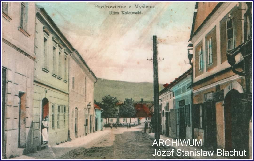 Perły Myślenic. Widok ul. Kościuszki 1910 rok