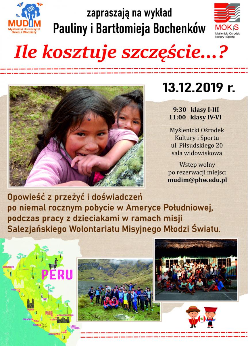 Jakie jest Peru? Ile kosztuje szczęście... wykład dla dzieci i młodzieży szkół podstawowych