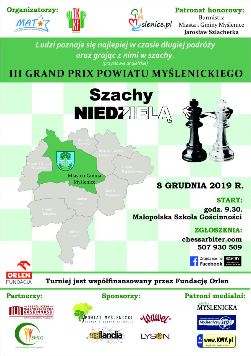 III Grand Prix Powiatu Myślenickiego w Szachach - 