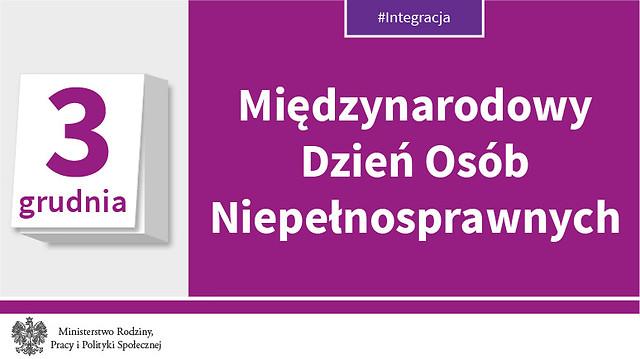 Dziś święto osób z niepełnosprawnością - akceptuj i wspieraj