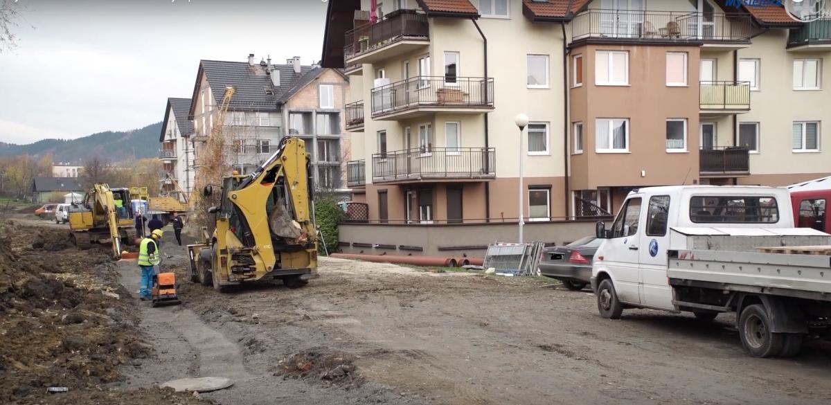 Myślenice. Trwa budowa ul.Solidarności