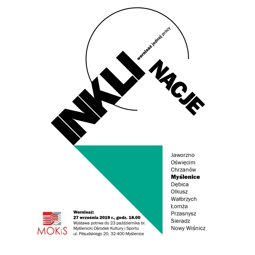 Wernisaż INKLINACJE w MOKiS - zaproszenie
