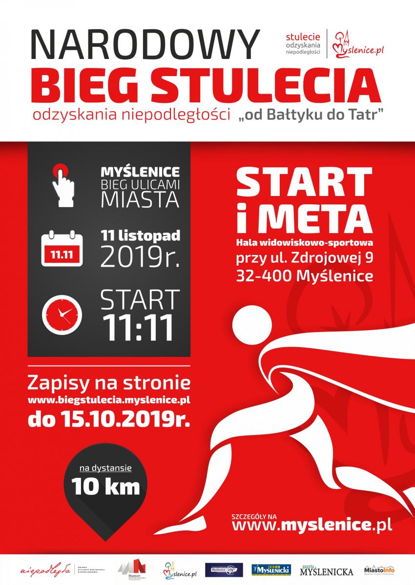Narodowy Bieg Stulecia w Myślenicach - zapisy