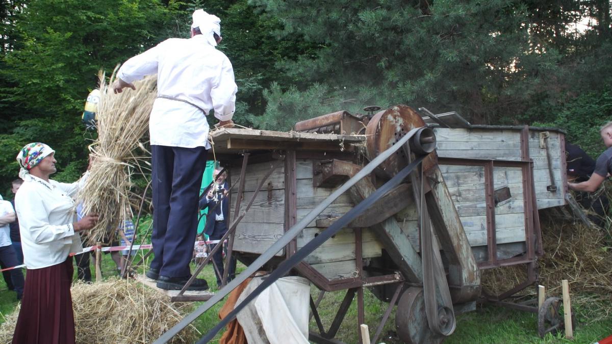 Młócka w Kobielniku... powrót do przeszłości na Dożynkach Gminy Wiśniowa