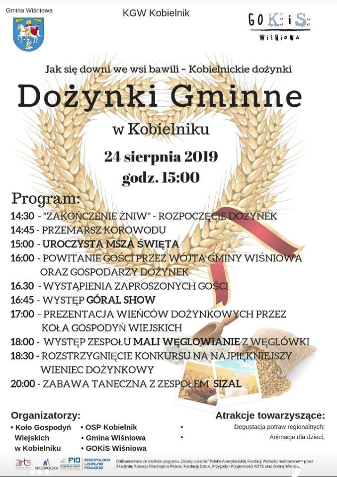 Dożynki w gminie Wiśniowa na bogato ... zaproszenie