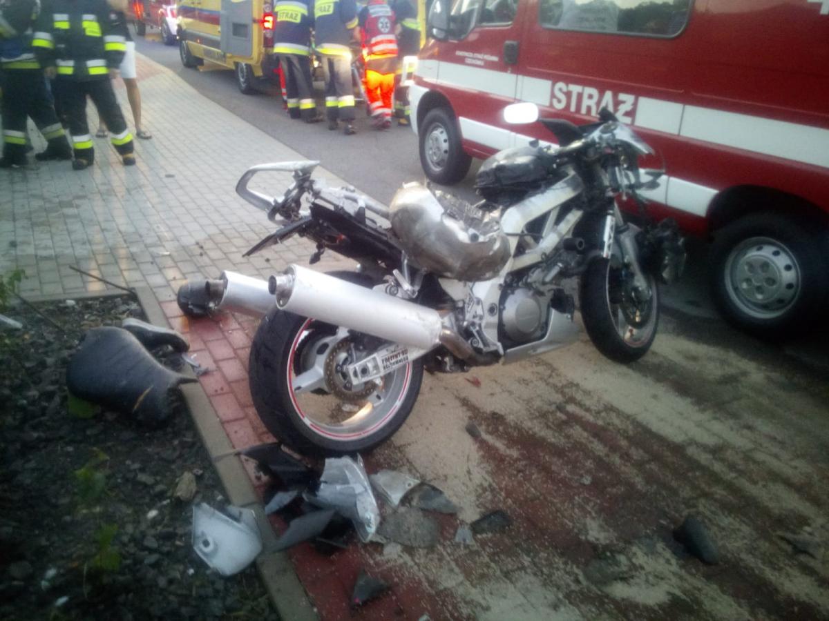 Zdarzenia drogowe z udziałem motocyklistów w Czechówce i Dobczycach