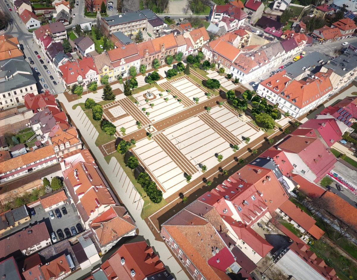 Oświadczenie burmistrza ws. wycinki drzew na Rynku w Myślenicach