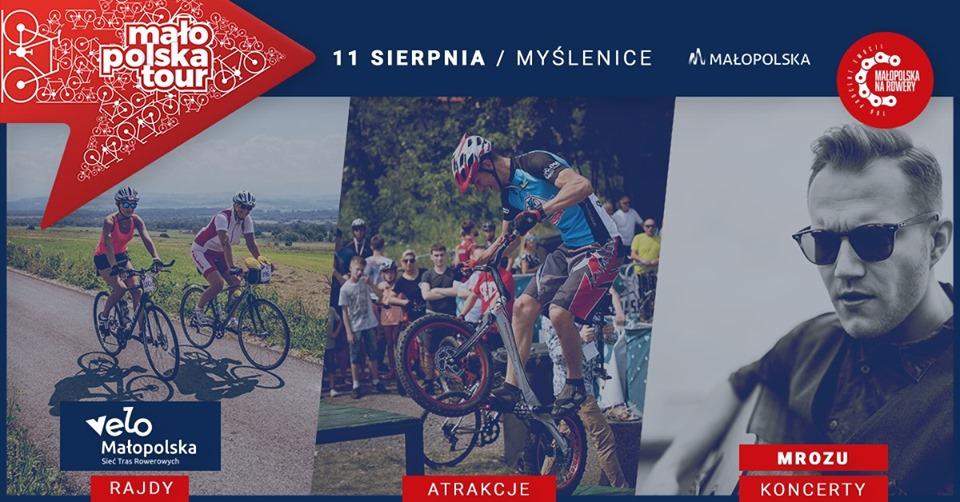 Małopolska Tour w Myślenicach – wyścig rowerowy i MROZU na scenie!