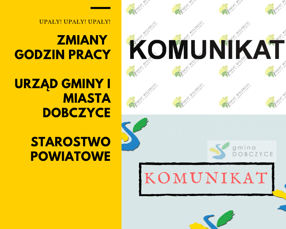 Upały przyczyną zmian godzin urzędowania w UGiM Dobczyce i w Starostwie Powiatowym