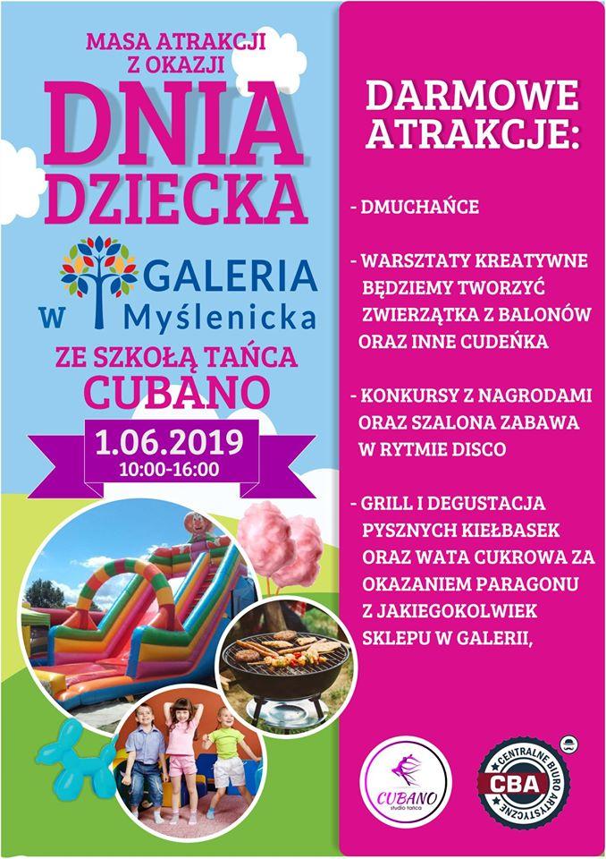 Dzień Dziecka z Galerią Myślenicką i Szkołą Tańca Cubano - zapraszamy jeszcze dziś