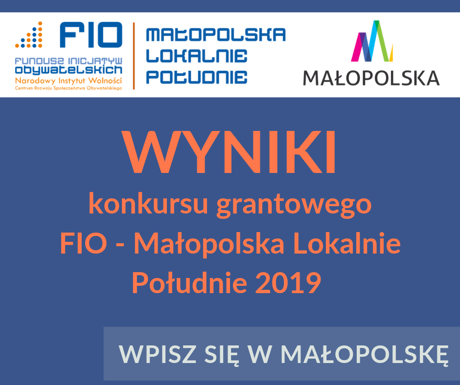 FIO Małopolska Lokalnie Południe wyniki konkursu