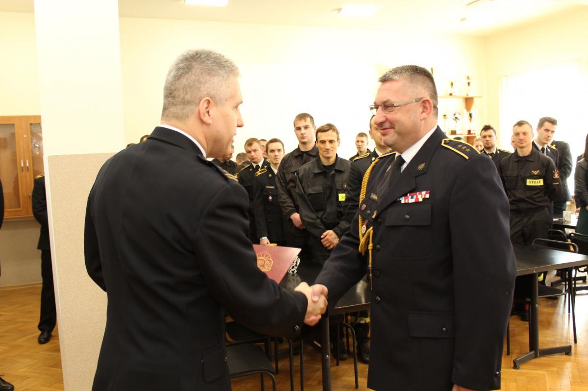 Strażak na emeryturze. Uroczysta zbiórka w KP PSP