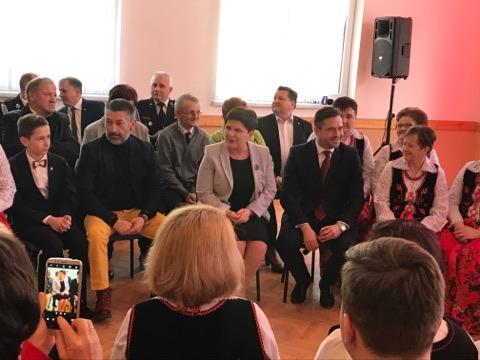Mieszkańcy gminy Pcim, mieli okazję spotkać się z wicepremier Beatą Szydło