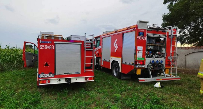 Pożar śmieci w Marzeninie 