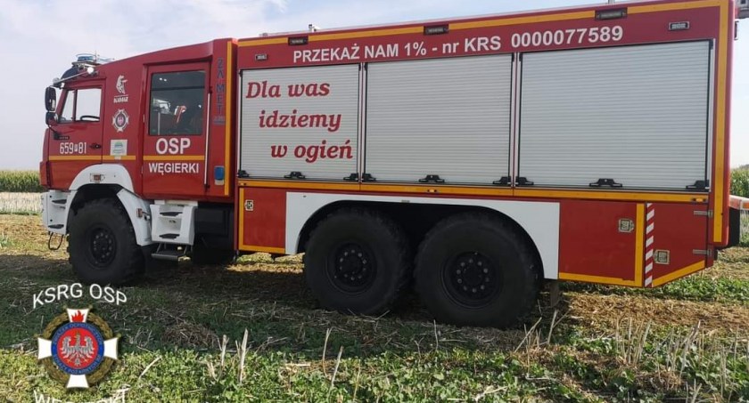 Strażacy gasili pożar ścierniska (zdjęcia) 