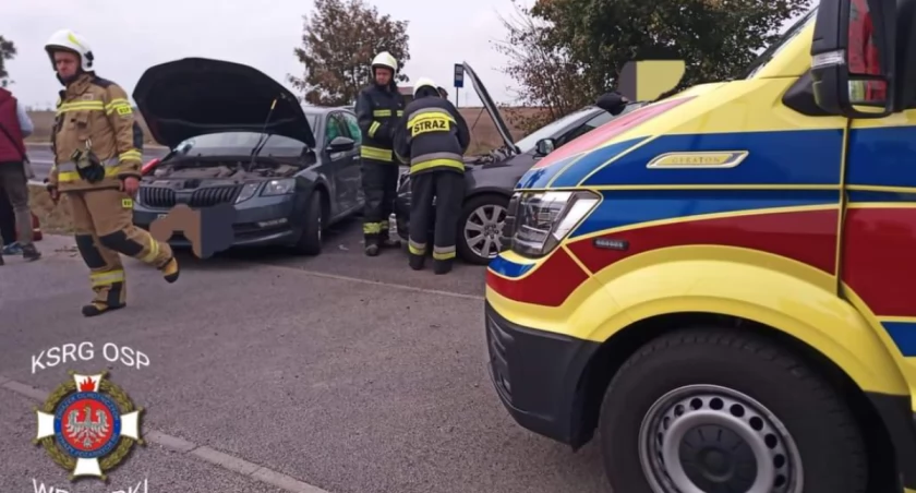 Wypadek osobówek w Gonicach (zdjęcia) 