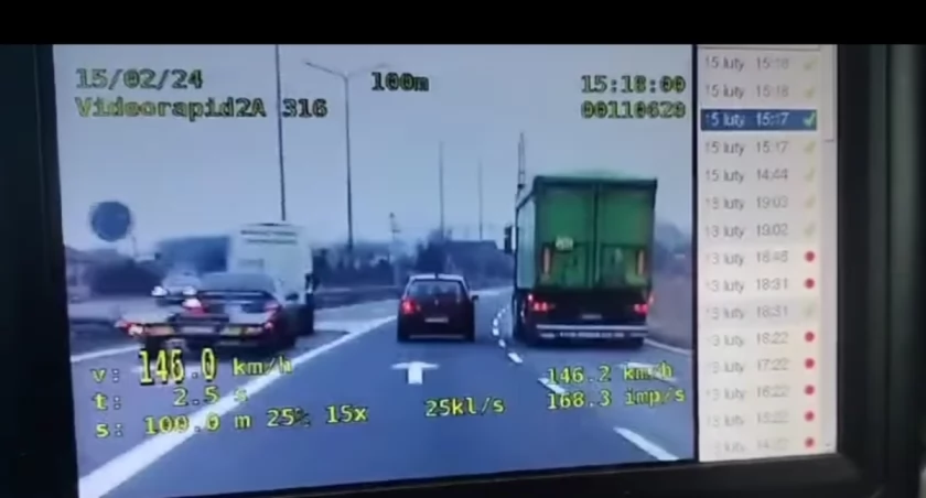 Pędziła osobówką 146 km/h w miejscu ograniczenia do 50 km/h