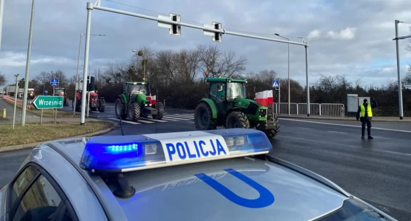 Uwaga, strajk rolników! Duże utrudnienia dla kierowców w powiecie wrzesińskim 