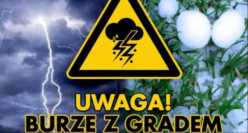 Uwaga! Dziś możliwe burze z gradem w powiecie wrzesińskim! 