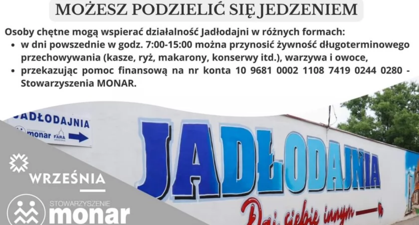 Apel do wrześnian! Osoby potrzebujące mogą otrzymać gorący posiłek oraz odzież 