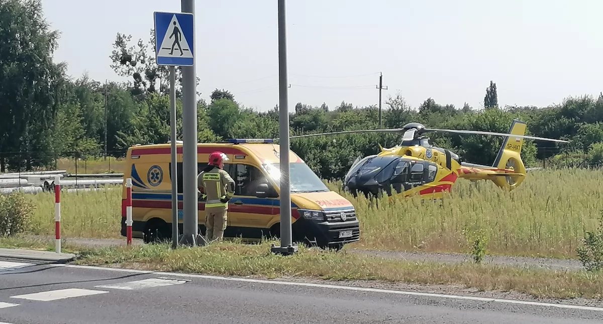 Groźny wypadek rowerzystki na ul. Batorego! Lądował śmigłowiec LPR (Galeria /Wideo) 