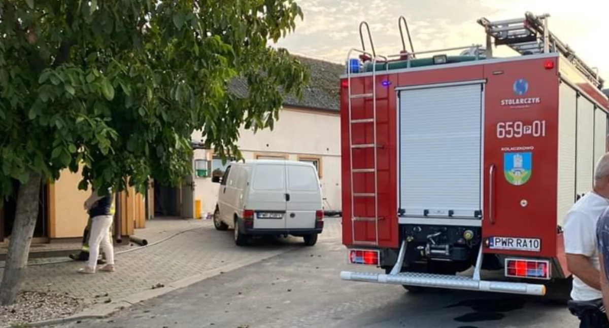 Zwarcie instalacji w budynku w Borzykowie (zdjęcia) 