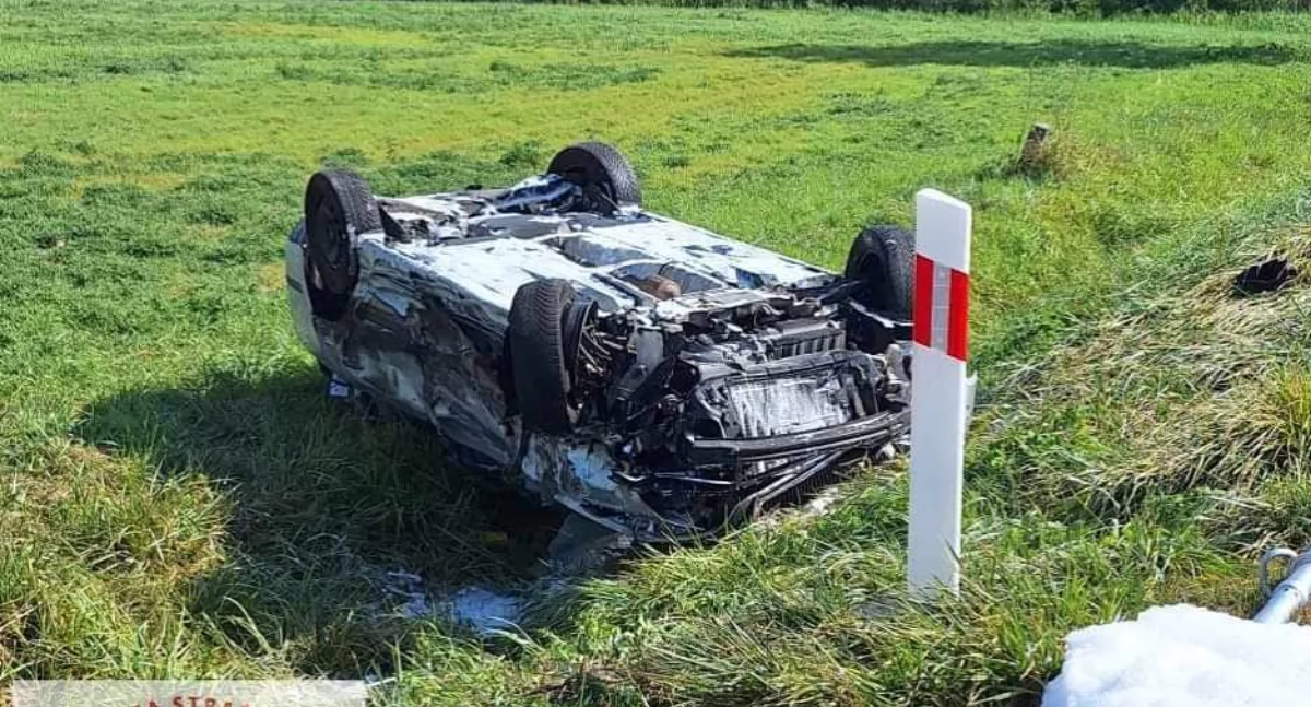 Wypadek w Gutowie Wielkim! Zderzyły się dwie ciężarówki i osobówka (zdjęcia) 