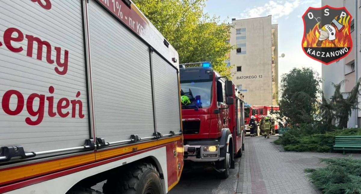 Pożar mieszkania w bloku przy ul. Batorego! Strażacy uratowali kobietę z dwójką dzieci (zdjęcia) 