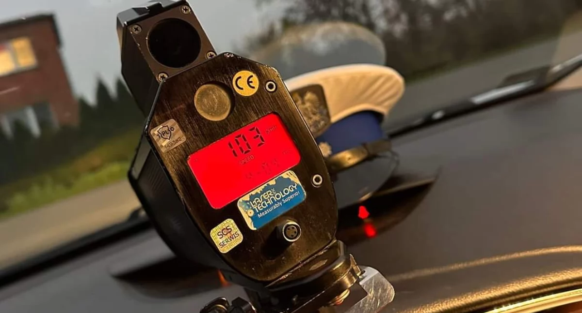 Pędził w Gutowie Małym ponad 100 km/h. Wysoki mandat i zawieszone prawko 