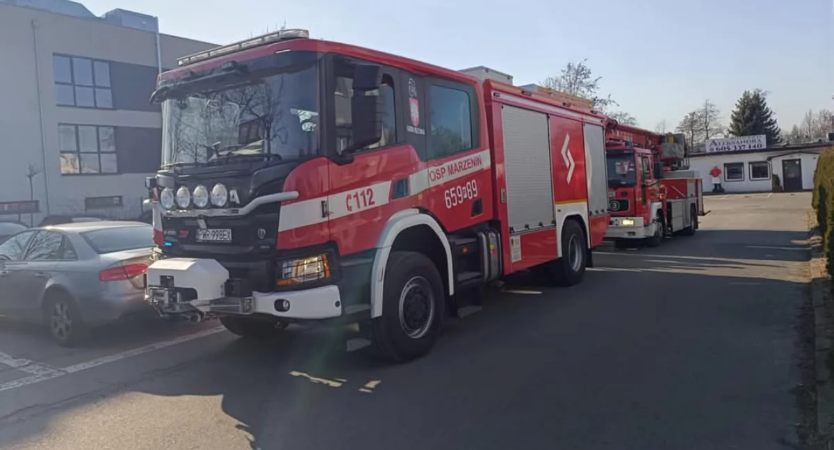 Pożar dachu w budynku przy ul. Gnieźnieńskiej 