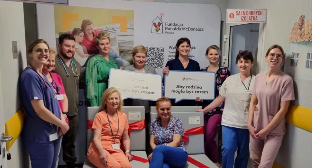 Łóżka dla rodziców małych pacjentów szpitala we Wrześni 