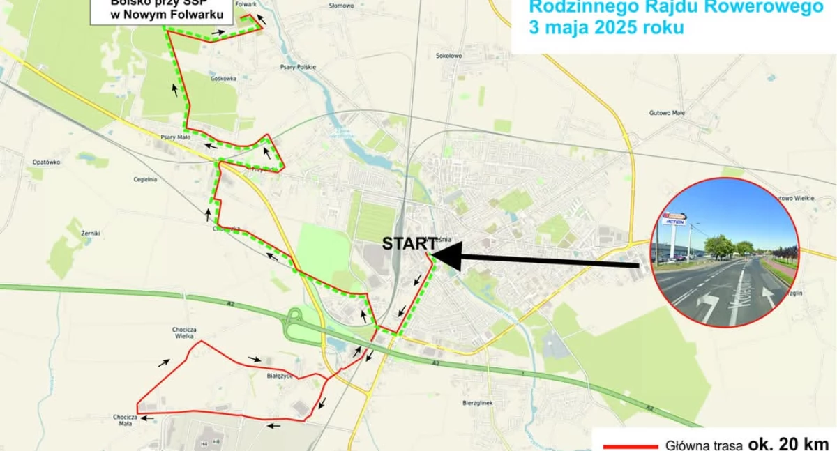 Trasa XXVI Rodzinnego Rajdu Rowerowego 2025! 