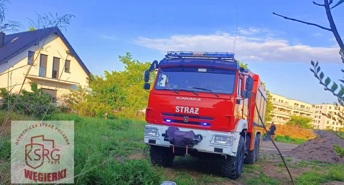 Akcja straży pożarnej na ul. Szyftera we Wrześni 