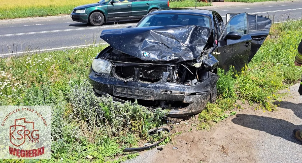 Wypadek dwóch osobówek w Gonicach (zdjęcia) 