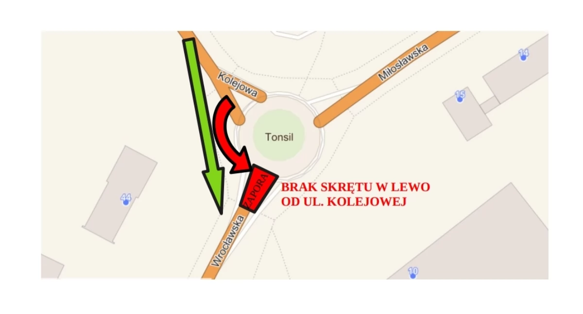 Uwaga kierowcy! Zmiany w ruchu na ul. Kolejowej we Wrześni 