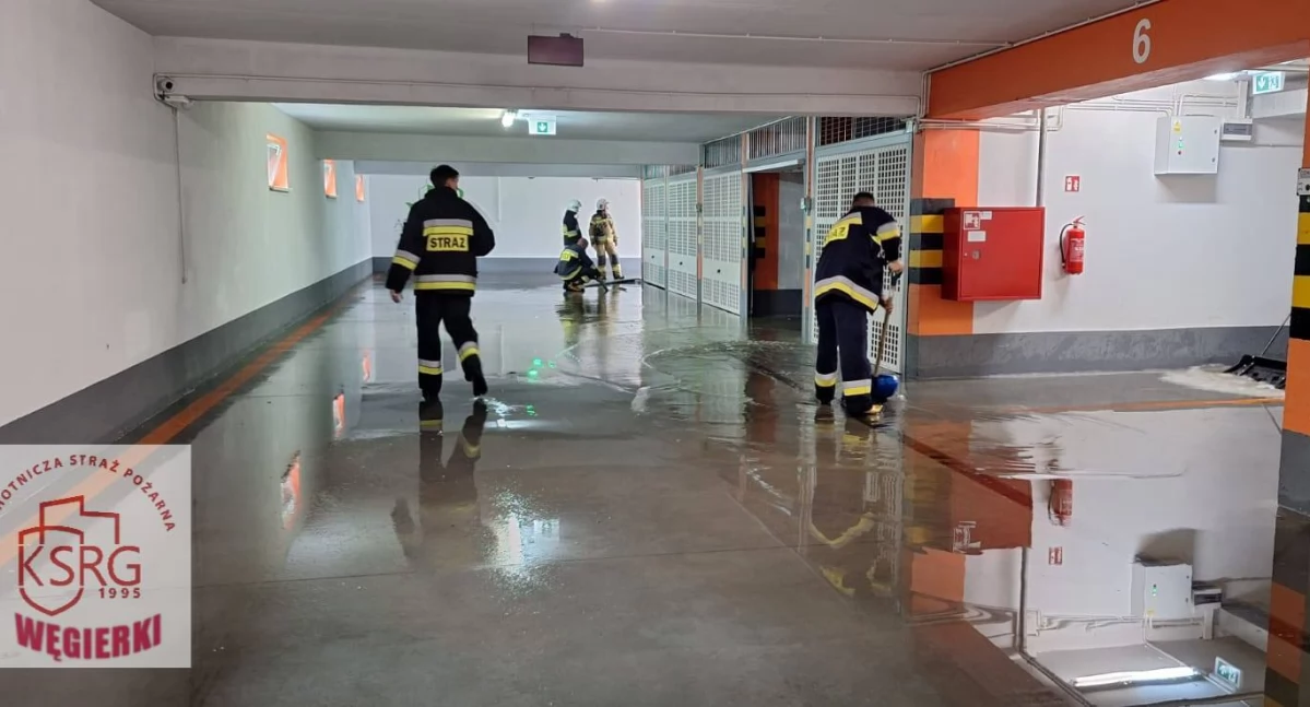 Zalane piwnice, ulice i garaże we Wrześni i okolicy. Pracowity dzień strażaków (zdjęcia)