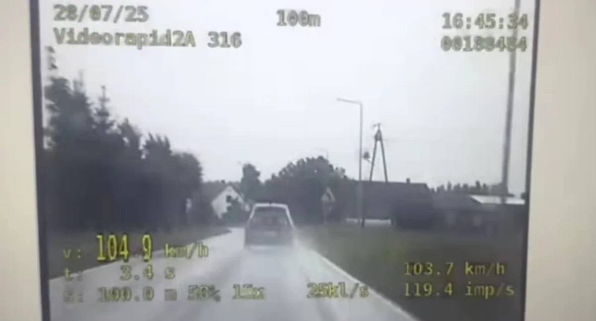 Ponad 100 km/h w zabudowanym! Srogi mandat dla 41-latki z gminy Miłosław