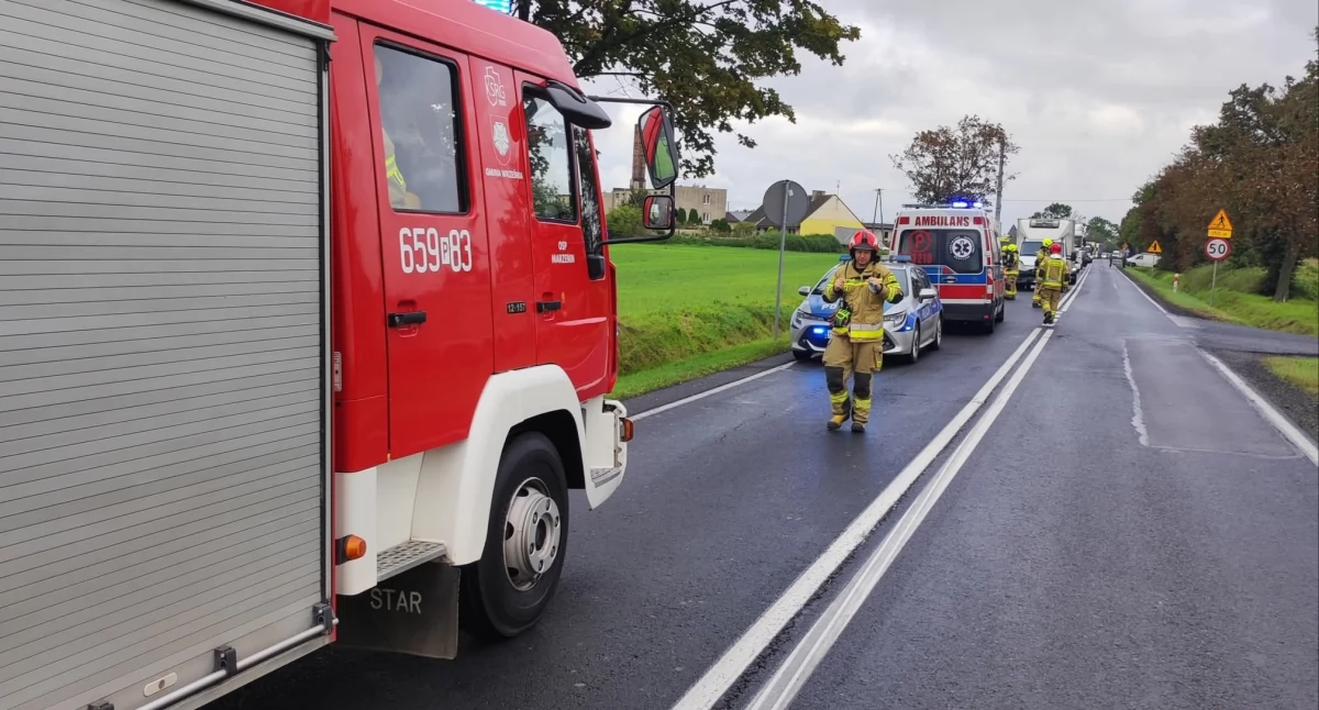 Kolizja trzech pojazdów na krajowej 15!
