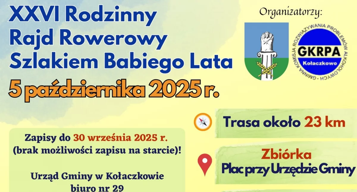 XXVI Rodzinny Rajd Rowerowy 