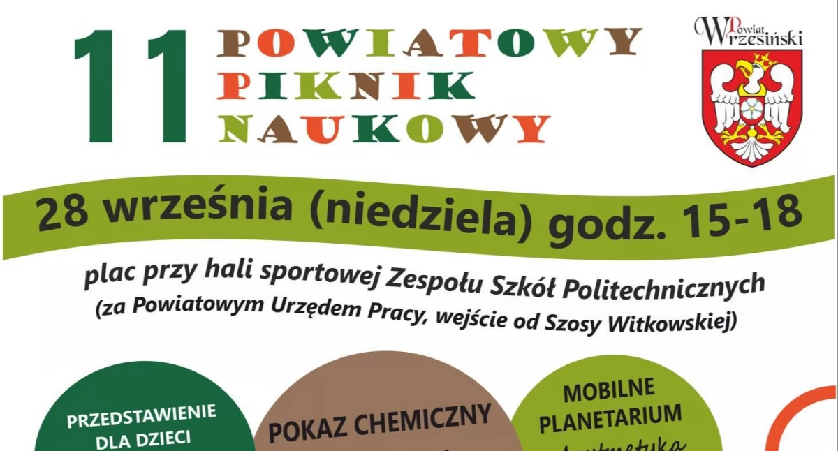 Piknik Naukowy. Wydarzenie pełne atrakcji zorganizowane przez Powiat wrzesiński 