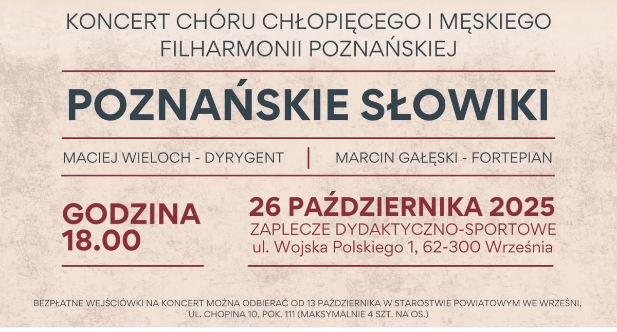 Poznańskie Słowiki zawitają do Wrześni 