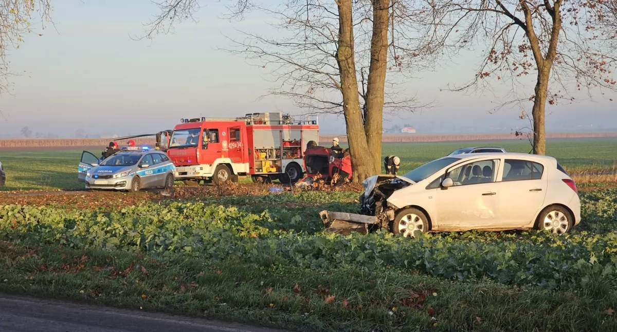 Groźny wypadek na skrzyżowaniu dróg 