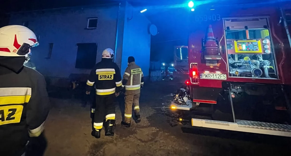 Pożar kotłowni. Akcja straży pożarnej w Borzykowie (zdjęcia) 