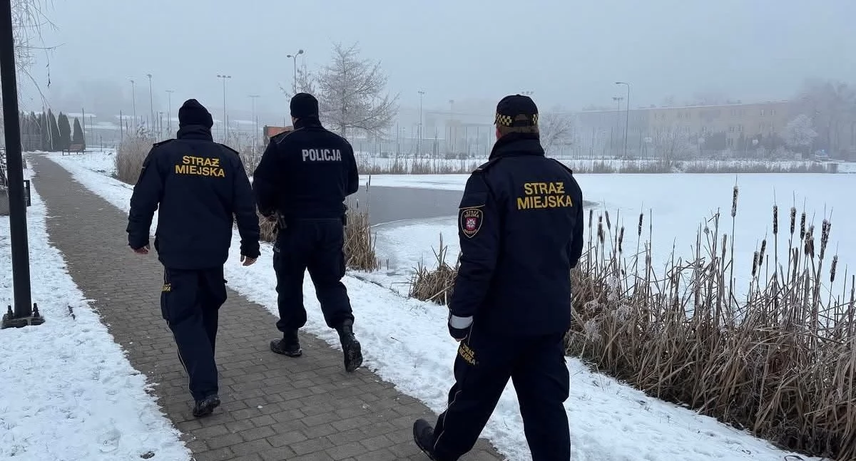 Uwaga na zamarznięte zbiorniki. Apel wrzesińskiej policji 