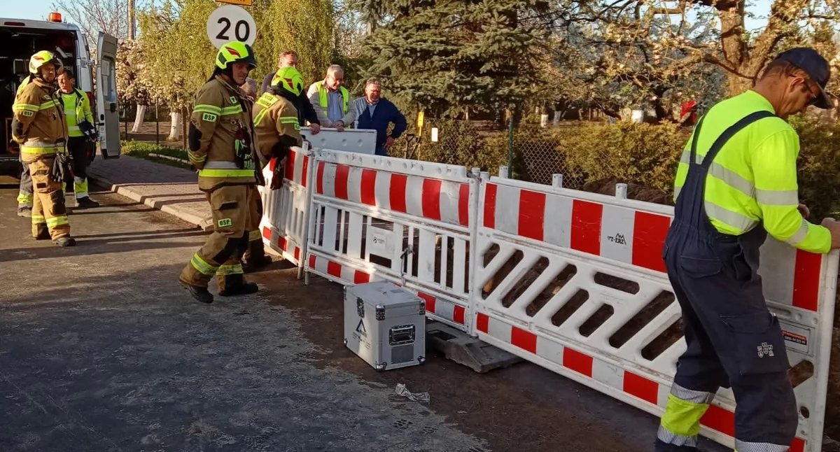Awaria sieci gazowej w Czerniejewie na ulicy Wrzesińskiej 