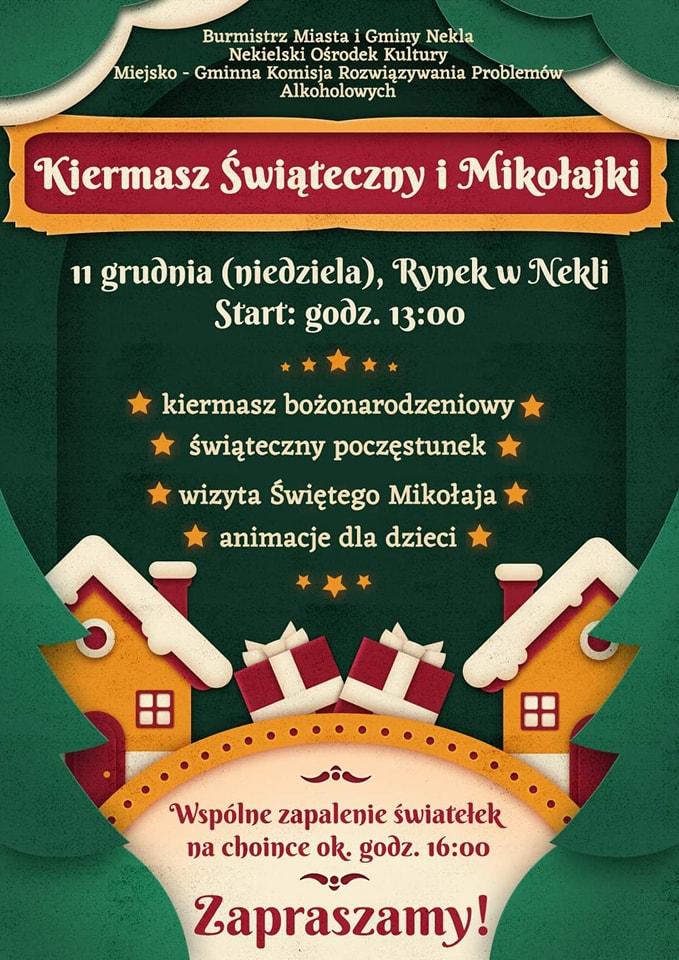 Świąteczny kiermasz i Mikołajki w Nekli! (zapowiedź)